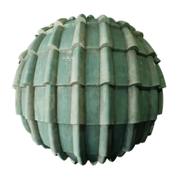 Aged Copper Roof Tiles