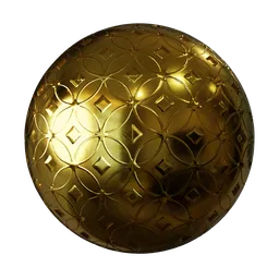 Royal Pattern Debossed Gold