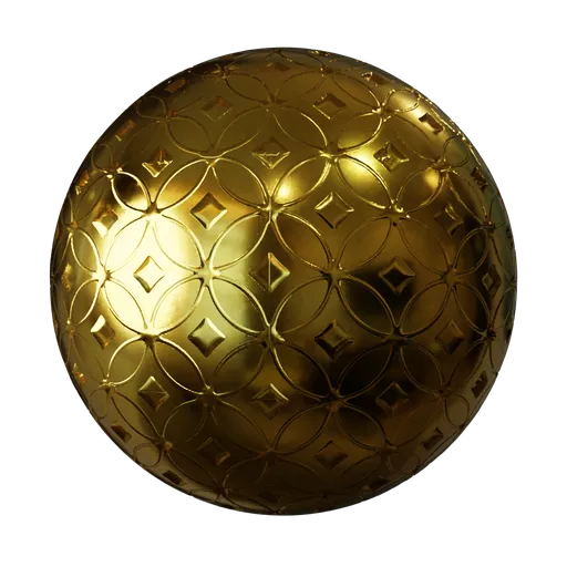 Royal Pattern Debossed Gold