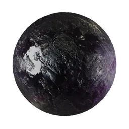 Obsidian Glass Dark Purple Formation