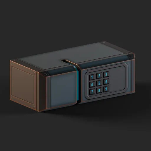 Stylized Sci-Fi Safe Box