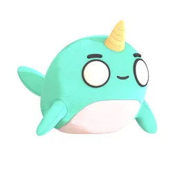 Cute Narwhal Plushie (unrigged)