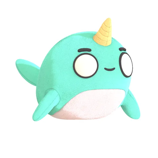 Cute Narwhal Plushie (unrigged)