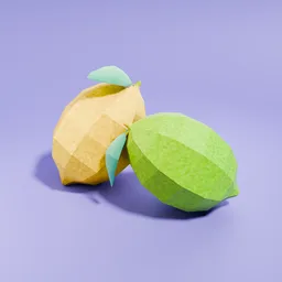 Lowpoly Lime/Lemon (Green & Yellow)