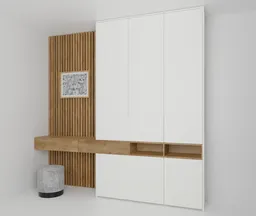 Bedroom wardrobe wall white