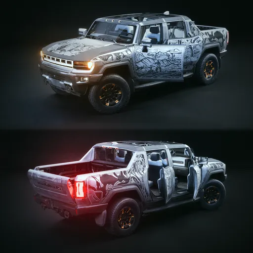 Hummer EV 2022 – Rigged 4K PBR Livery5