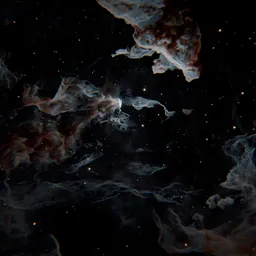 Volumetric Dark Dust Nebula Deep Space
