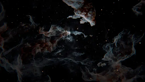 Volumetric Dark Dust Nebula Deep Space