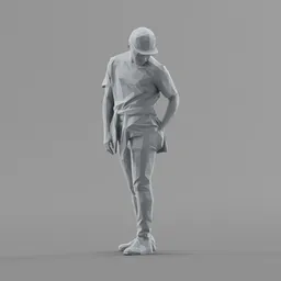 Lowpoly Male Standing