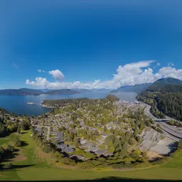 Sunny Day Aerial Mountains / Coast