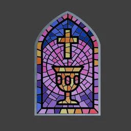 Church glass window style 13
