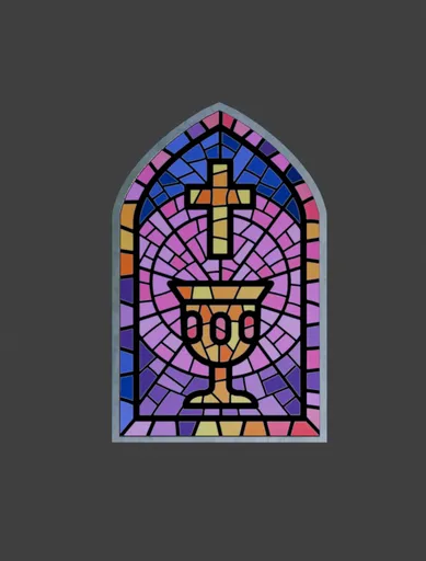 Church glass window style 13
