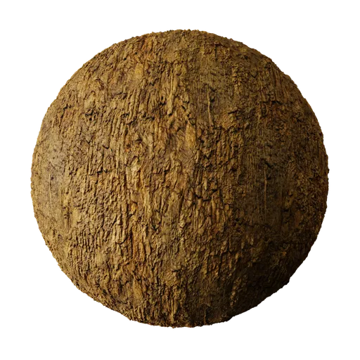 High-resolution 2K PBR tree bark material for realistic texturing in Blender 3D and other modeling apps.