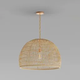 Woven Rattan Pendant Light