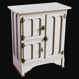 Late 1800s Wood Ice Box Painted