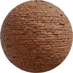 High-quality PBR Brick Wall material texture for realistic 3D rendering in Blender.
