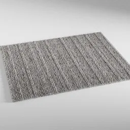 "Gray wool rug with a simple design for Blender 3D modeling, perfect for floor grills and light transport simulations. Made in low quality but with brass plate details, resembling an IKEA style. Get this procedurally generated carpet template sheet for your 3D models now!"