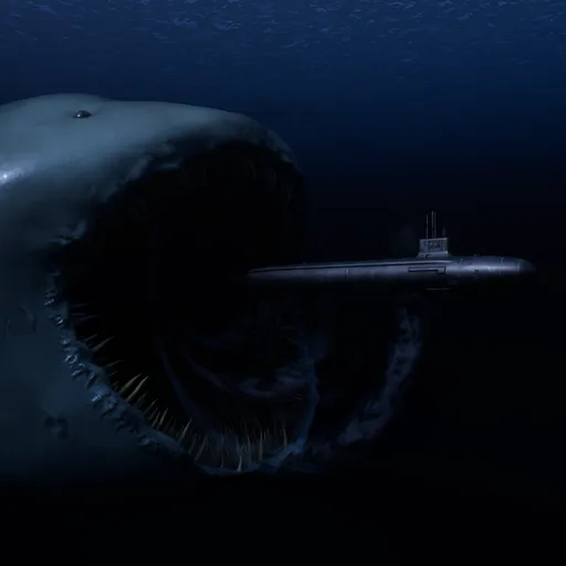 Monster Chasing Submerine - Animated