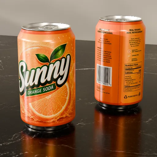 Orange Soda Can