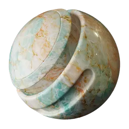 Pastel Aqua Peach Onyx
