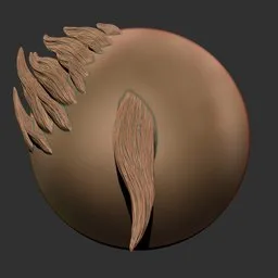 Detailed fur sculpting brush for 3D models, ideal for creating realistic hair textures on characters and clothing in Blender.
