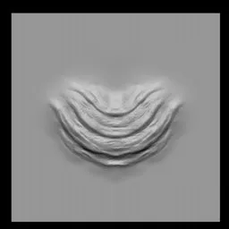 3D sculpting brush effect for aquatic creature skin texture in Blender modeling.
