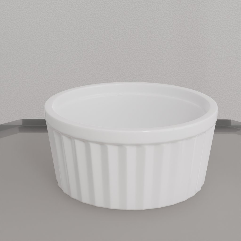 BlenderKit Download the FREE Ramekin White model