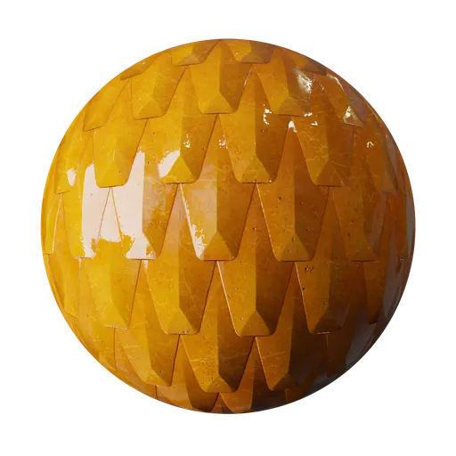 Glossy Orange Geometric Panel