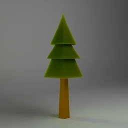Low Poly Stylized Tree