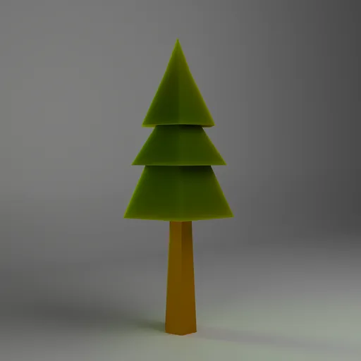 Low Poly Stylized Tree