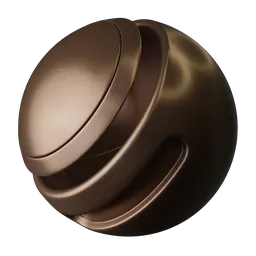 Procedural pearl coper painted plastic