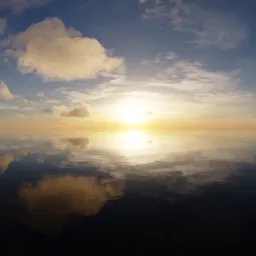 Cloudy Sunset Sky Ocean