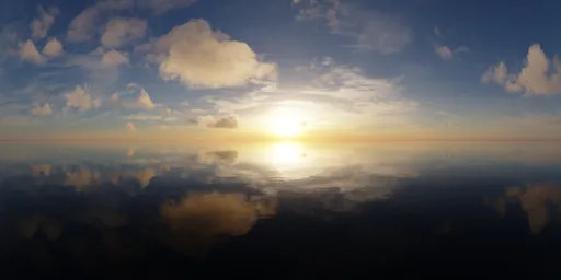 Cloudy Sunset Sky Ocean