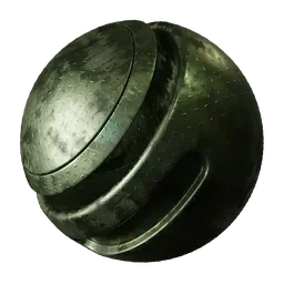 High-quality PBR anti-slip metal texture for 3D modeling in Blender and similar software, with a worn paint finish.