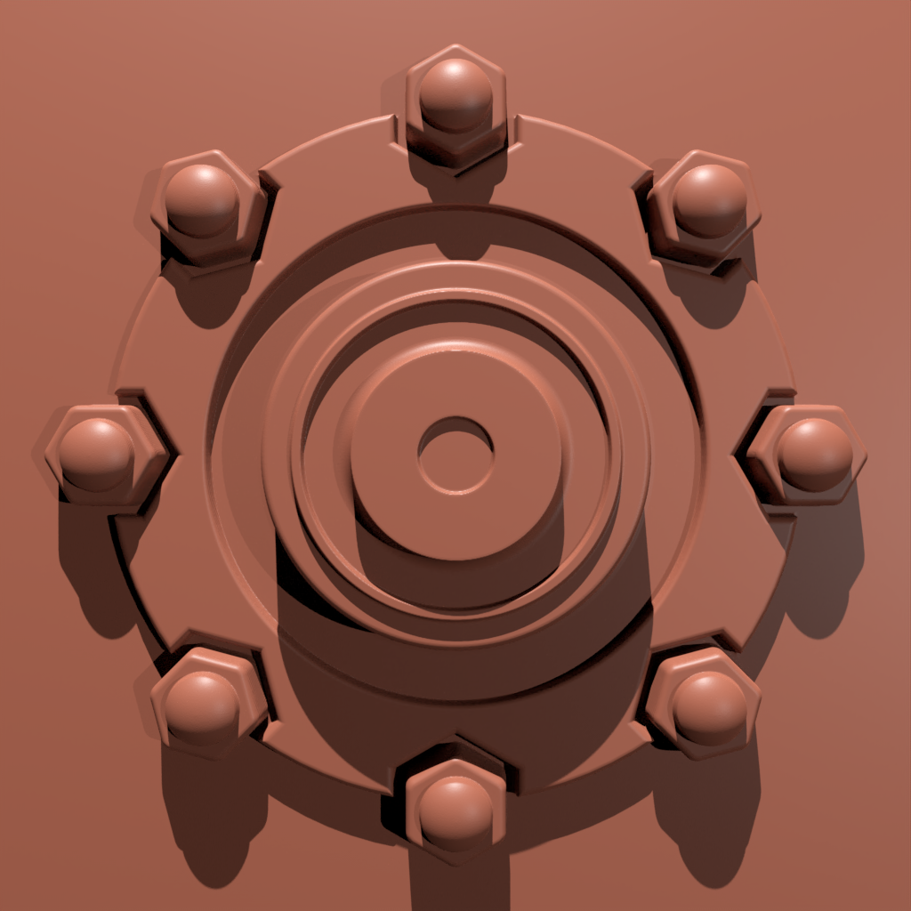 Circular Cog Disc Brush 01 FREE 3D industrial brushes BlenderKit