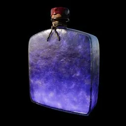 Glass Bottle With Mystic Potion Liquid