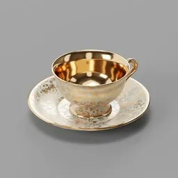 Vintage Porcelain Teacup and Saucer