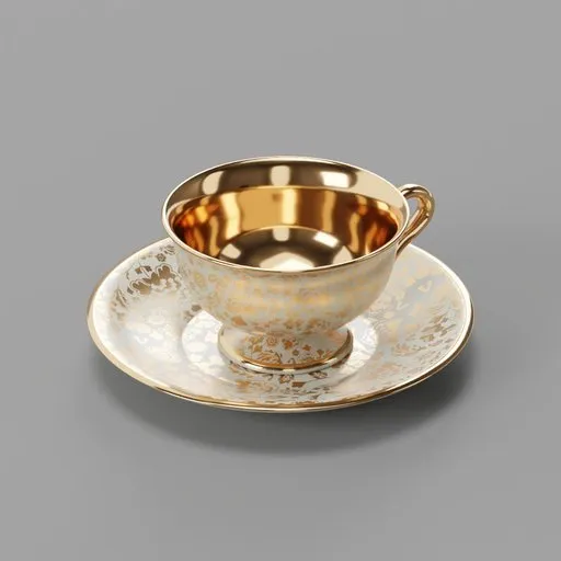 Vintage Porcelain Teacup and Saucer