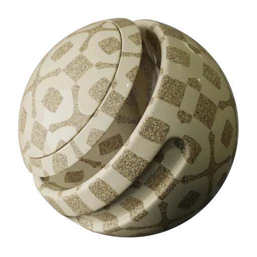 High-quality procedural PBR mosaic flooring material for Blender 3D, fully customizable with a single node.