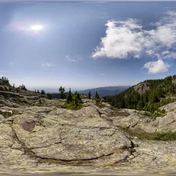 Rocky Mountain Top Sunny Day