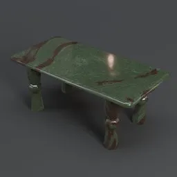 Detailed 3D-rendered marble-textured table model suitable for Blender rendering and 3D design projects.