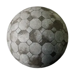 Damaged concrete pavement