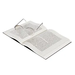 "Blender 3D model: Book with glasses - A stunning 3D representation of a book with glasses, perfect for room decoration. Inspired by Leandro Erlich's ffffound and featuring organic ceramic white textures, this computer-generated digital asset captures the essence of surrealism and pays homage to artists such as Hans Falk and stephane martiniere. Explore this high-definition (hd) masterpiece for your Blender 3D creations."