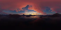 Aerial Landscape Dramatic Sunset