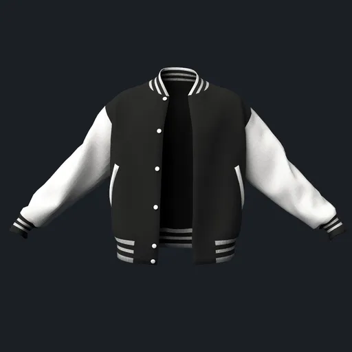 Black Varsity Jacket (Open)