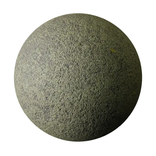 Dark Green Moss Covered Rough Concrete