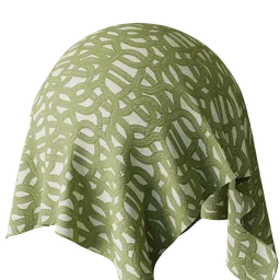 Graphical Green Embroidery