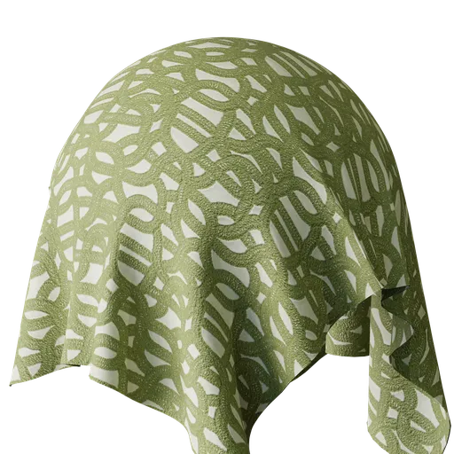 Graphical Green Embroidery