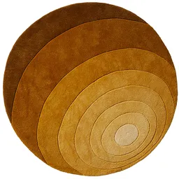 Luna Dark Yellow Round Carpet