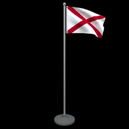 Animated Flag of Alabama State
